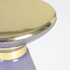 Couchtisch aus Glas und elegantem vermessingtem Stahl - Torige Viadurini