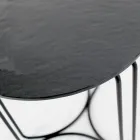 Couchtisch und Sockel aus Glas mit 3 Halbmonden, hergestellt in Italien – Arepa Viadurini