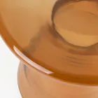 Couchtisch aus Glas und Dekor aus vermessingtem Stahl - Gabrio Viadurini