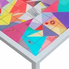 Modernes Kaffee Metall 50x50cm Wohnzimmer Nina, made in Italy Viadurini