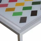 Modernes Kaffee Metall 50x50cm Wohnzimmer Nina, made in Italy Viadurini