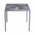 Modernes Kaffee Metall 50x50cm Wohnzimmer Nina, made in Italy Viadurini