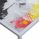 Modernes Kaffee Metall 50x50cm Wohnzimmer Nina, made in Italy Viadurini