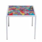 Modernes Kaffee Metall 50x50cm Wohnzimmer Nina, made in Italy Viadurini