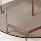 Moderner Couchtisch mit Glasplatte Made in Italy - Cinci Viadurini