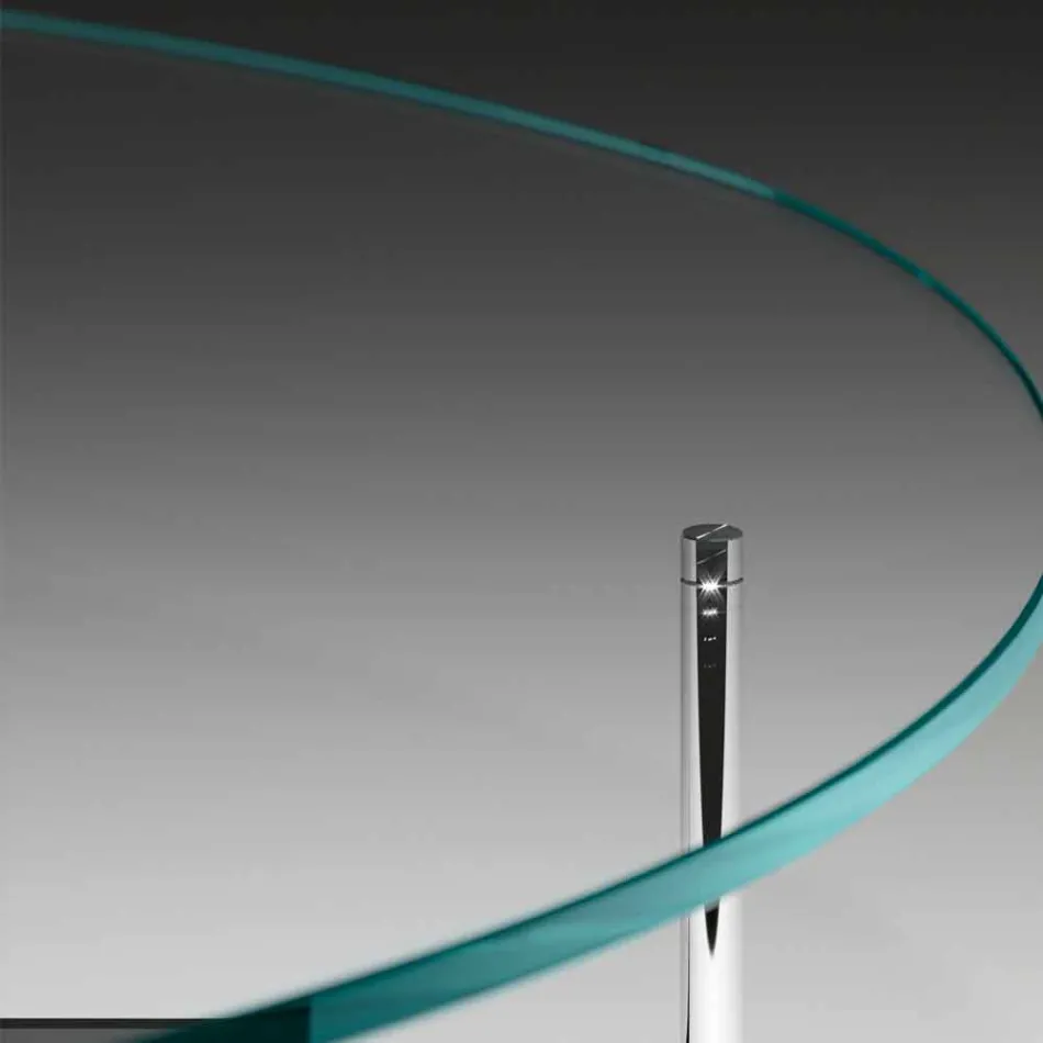 Moderner Couchtisch mit Glasplatte Made in Italy - Cinci Viadurini