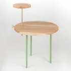 Moderner Couchtisch mit runder Eschenplatte Made in Italy - Velino Viadurini