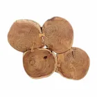 Homemotion Moderner Couchtisch aus Holz und lackiertem Stahl - Severo Viadurini