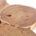 Homemotion Moderner Couchtisch aus Holz und lackiertem Stahl - Severo Viadurini