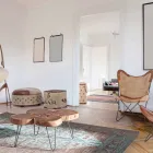 Homemotion Moderner Couchtisch aus Holz und lackiertem Stahl - Severo Viadurini