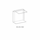 Moderner Couchtisch aus Metall und geräuchertem oder klarem Glas Made in Italy - Teilor Viadurini