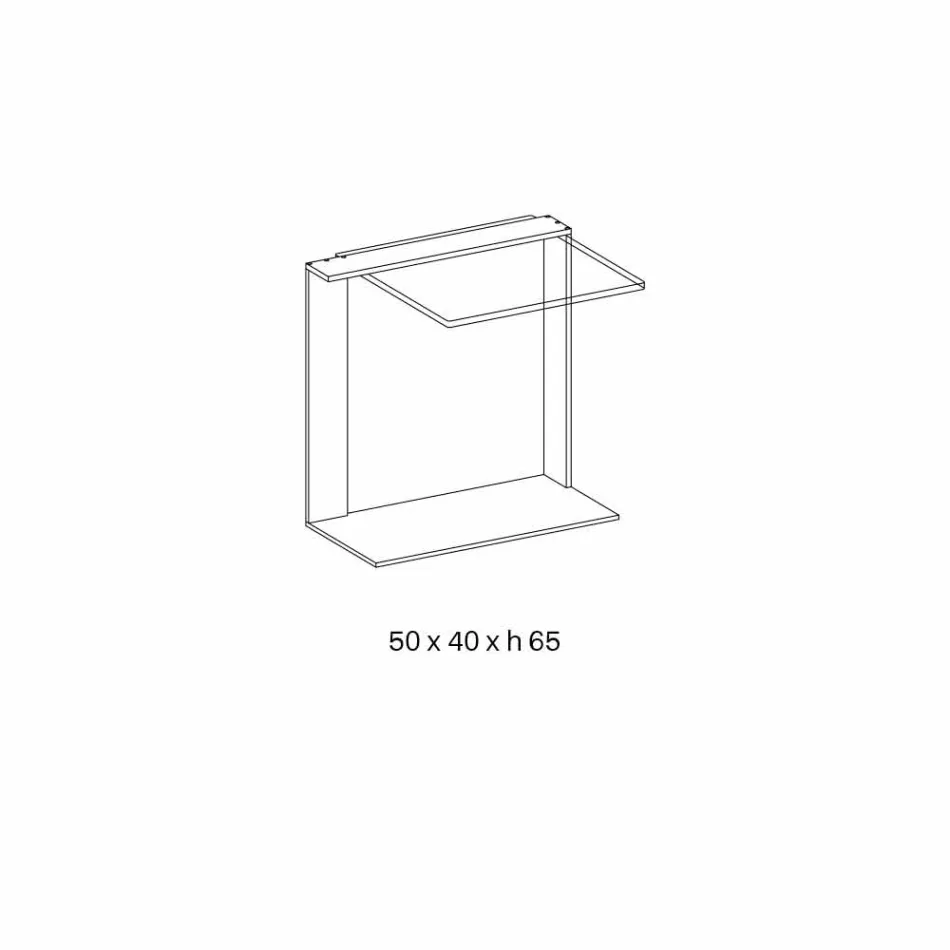 Moderner Couchtisch aus Metall und geräuchertem oder klarem Glas Made in Italy - Teilor Viadurini