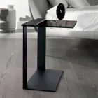Moderner Couchtisch aus Metall und geräuchertem oder klarem Glas Made in Italy - Teilor Viadurini