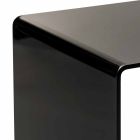 Terry Kleiner moderner schwarzer Couchtisch 40x40cm, made in Italy Viadurini