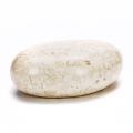 Ovaler Couchtisch aus weißem Fossilstein – Alfred