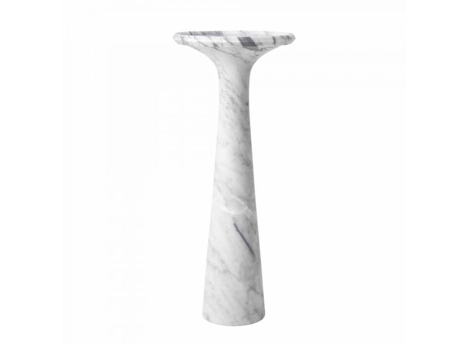 Runder Design-Couchtisch aus weißem Carrara-Marmor - Udine Viadurini