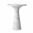 Runder Design-Couchtisch aus weißem Carrara-Marmor - Udine Viadurini