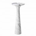 Runder Design-Couchtisch aus weißem Carrara-Marmor - Udine