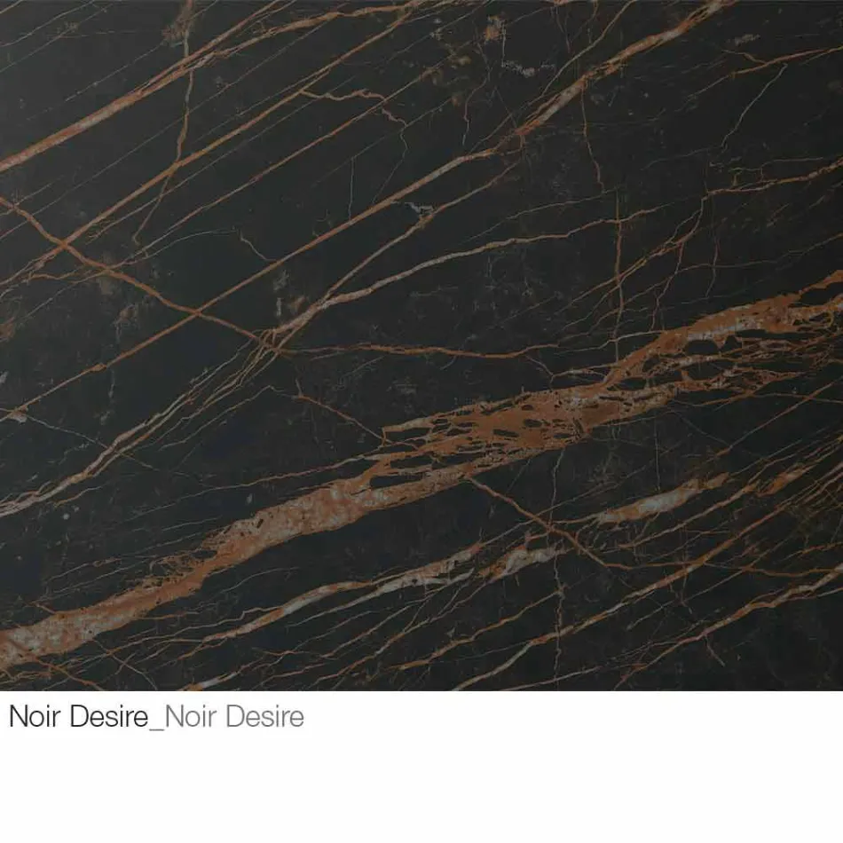 Runder Couchtisch aus Keramik und Metall Made in Italy - Livigno Viadurini