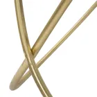 Runder Couchtisch aus schwarzem Glas und goldfarbenem Eisen - Rebel Viadurini