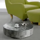 Moderner runder Couchtisch aus Fossil Stone – Vermont Viadurini