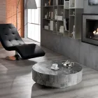Moderner runder Couchtisch aus Fossil Stone – Vermont Viadurini