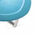 Moderner Loungetisch aus MDF und Chrom - Pimpa Viadurini