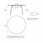 Runder hölzerner Couchtisch und HPL-Platte in 2 Größen - Faz Wood von Vondom Viadurini