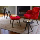 Runder Couchtisch aus schwarz grau lackiertem Holz Made in Italy - Stuttgart Viadurini