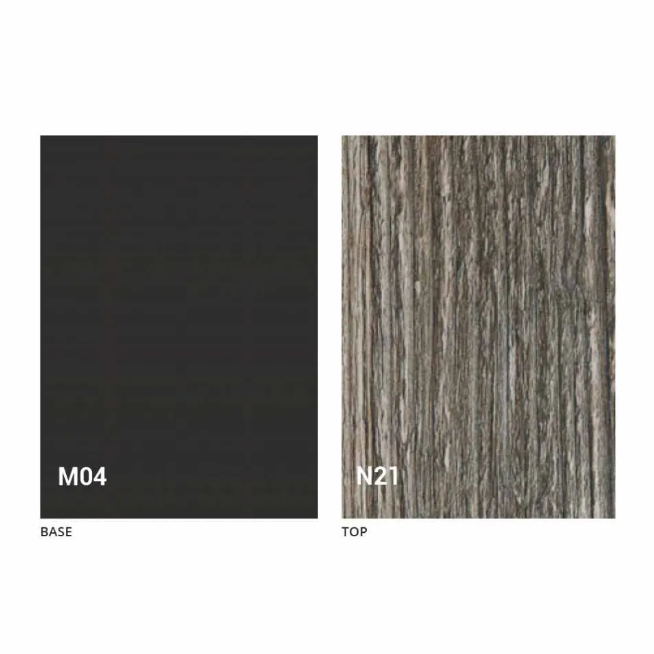 Transformierbarer Couchtisch aus Holz und Stahl Made in Italy - Demetro Viadurini