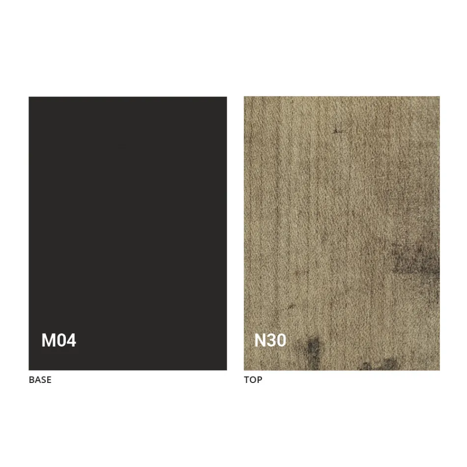 Transformator Tisch aus Holz und Stahl Made in Italy - Demetro Viadurini