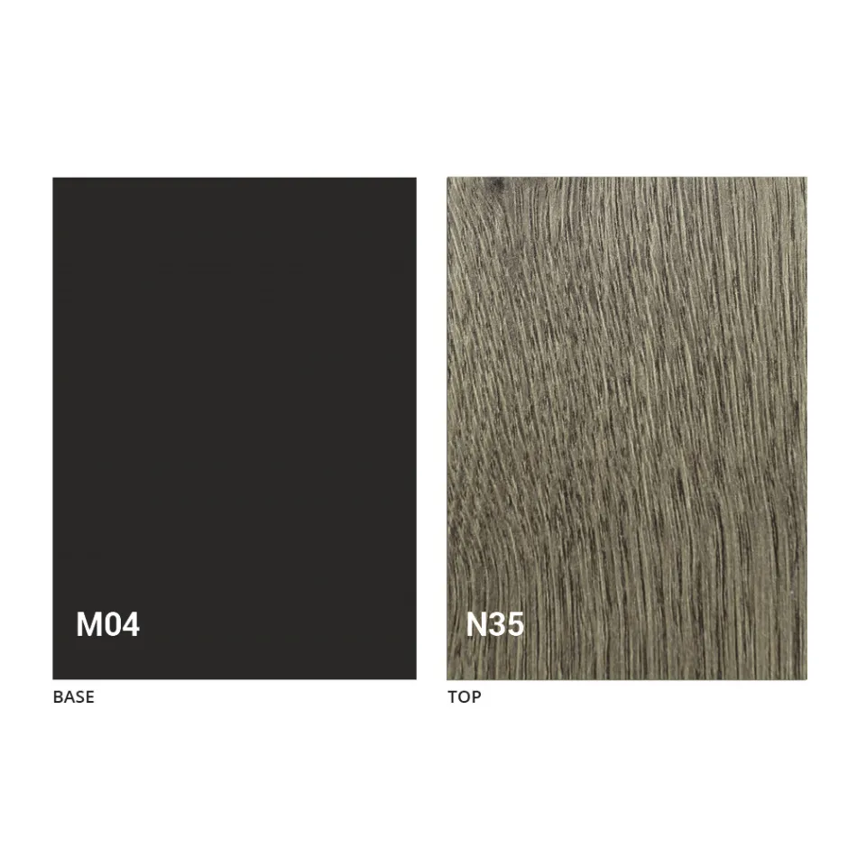 Transformator Tisch aus Holz und Stahl Made in Italy - Demetro Viadurini