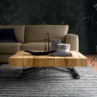 Transformierbarer Couchtisch aus Massivholz Made in Italy - Trabucco Viadurini