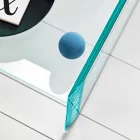 Extra klarer Couchtisch aus Glas mit Abschrägung Made in Italy - Imperativ Viadurini