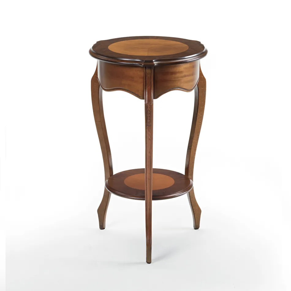 Wohnzimmer-Couchtisch mit patinierter Kirscheinlage, hergestellt in Italien – Irno Viadurini