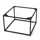 Couchtisch aus Steinzeug und Stahl, hergestellt in Italien – Birba Viadurini