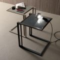 Couchtisch aus Metall und Glas mit geometrischem Design - Zigozago