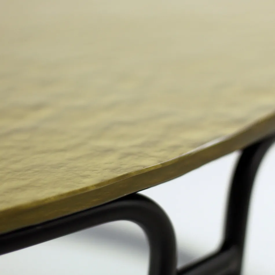 Couchtisch mit Glasplatte und rundem Sockel, hergestellt in Italien – Tullia Viadurini