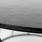 Runder Couchtisch aus Stahl und Glas, hergestellt in Italien – Alisea Viadurini