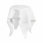 Moderner Beistelltisch aus weißem Plexiglas Otto, made in Italy Viadurini