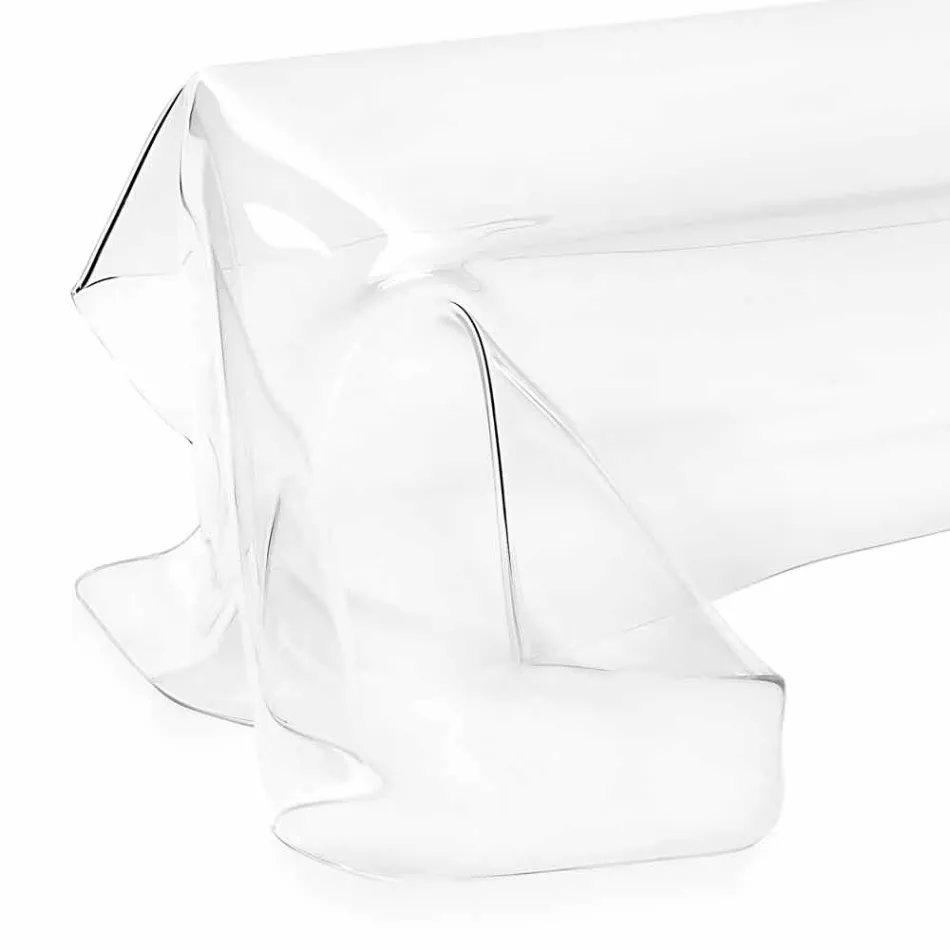 Moderner Beistelltisch aus transparentem Plexiglas drapiert Asien Viadurini