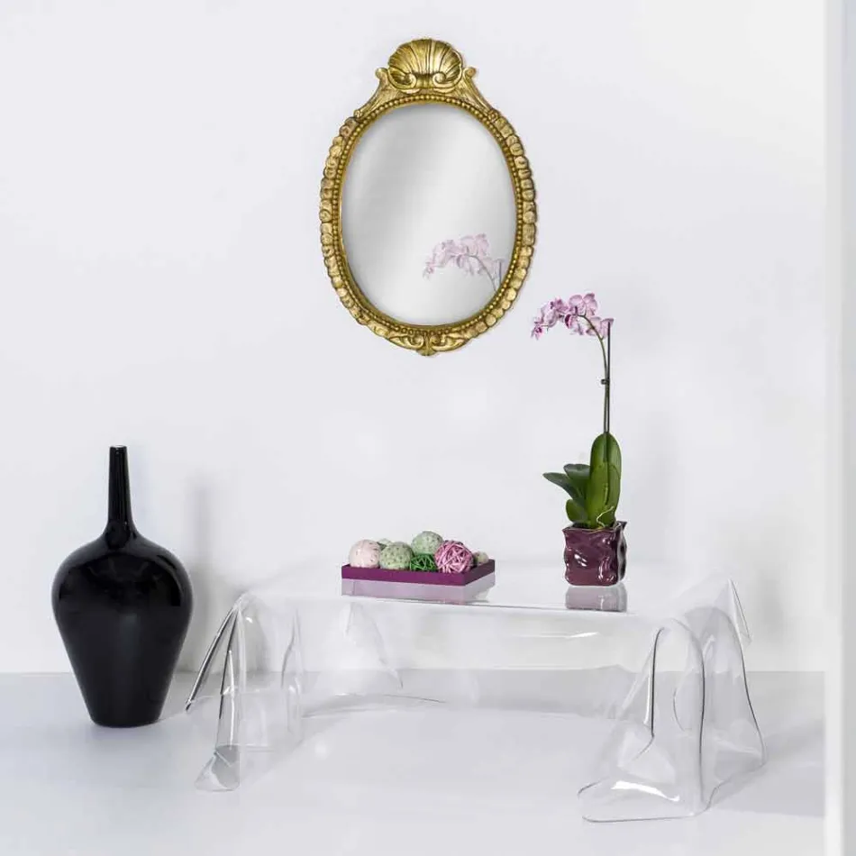 Moderner Beistelltisch aus transparentem Plexiglas drapiert Asien Viadurini