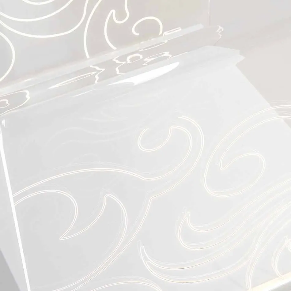 Designer Plexiglas Couchtisch mit LED-Leuchte aus Italien, Chiusi Viadurini