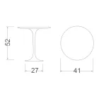 Eero Saarinen H 52 Runder Couchtisch aus goldenem Calacatta-Marmor, hergestellt in Italien – Scharlachrot Viadurini