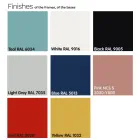 Runder Outdoor-Couchtisch aus HPL mit Metallfuß Made in Italy - Makino Viadurini