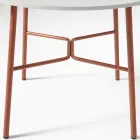 Runder Outdoor-Couchtisch aus HPL mit Metallgestell Made in Italy - Makino Viadurini