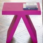 Schieben Sie den farbigen geometrischen Couchtisch für den Innenraum in Italien Viadurini