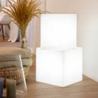 Farbiger beleuchteter Couchtisch von modernem Design mit Wahl des Aufsatzes - Dadostar Viadurini