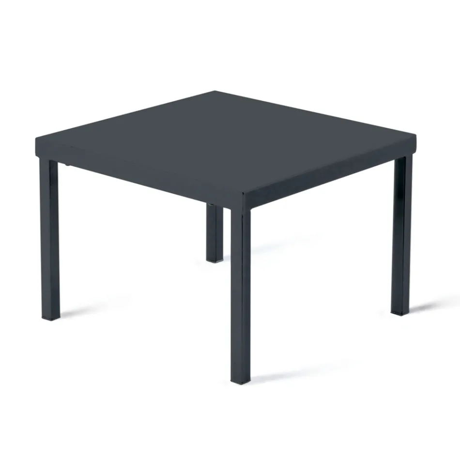 Stapelbarer Garten-Couchtisch aus verzinktem Stahl Made in Italy - Aberdeen Viadurini