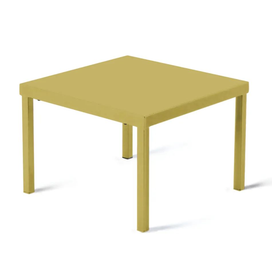 Stapelbarer Garten-Couchtisch aus verzinktem Stahl Made in Italy - Aberdeen Viadurini